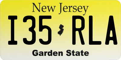 NJ license plate I35RLA