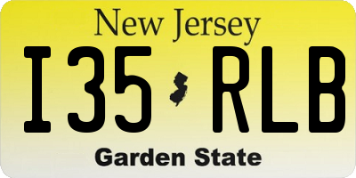 NJ license plate I35RLB