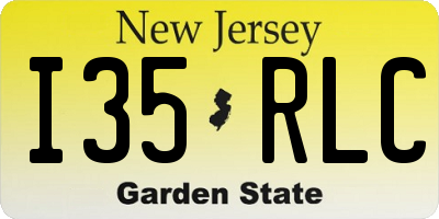 NJ license plate I35RLC