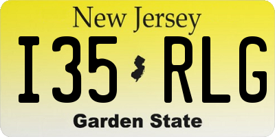 NJ license plate I35RLG