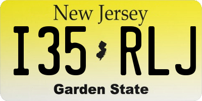 NJ license plate I35RLJ