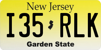 NJ license plate I35RLK