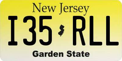 NJ license plate I35RLL