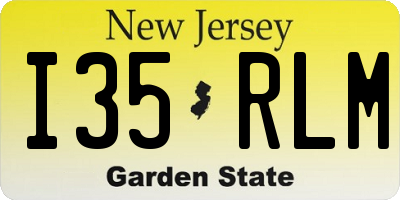 NJ license plate I35RLM