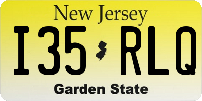 NJ license plate I35RLQ