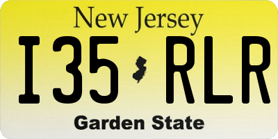 NJ license plate I35RLR