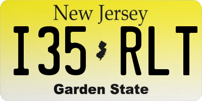 NJ license plate I35RLT