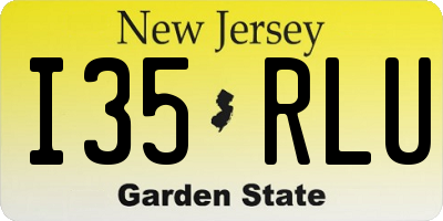 NJ license plate I35RLU