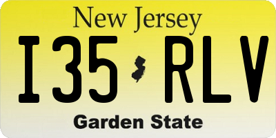 NJ license plate I35RLV