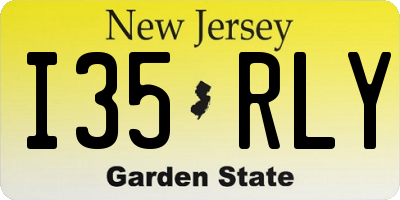 NJ license plate I35RLY