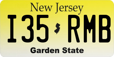 NJ license plate I35RMB