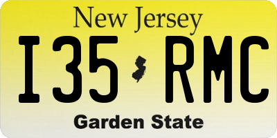 NJ license plate I35RMC