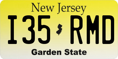 NJ license plate I35RMD