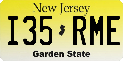 NJ license plate I35RME
