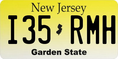 NJ license plate I35RMH