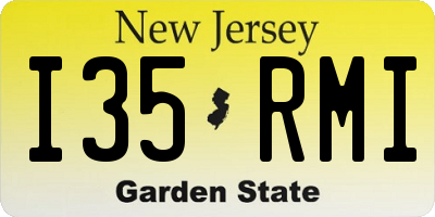 NJ license plate I35RMI