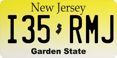 NJ license plate I35RMJ