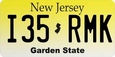 NJ license plate I35RMK