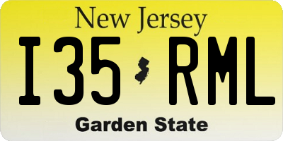 NJ license plate I35RML