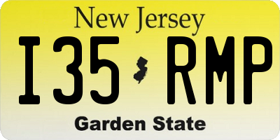 NJ license plate I35RMP