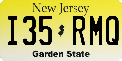 NJ license plate I35RMQ