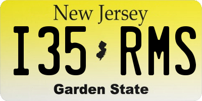 NJ license plate I35RMS