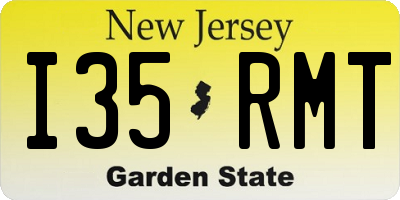NJ license plate I35RMT