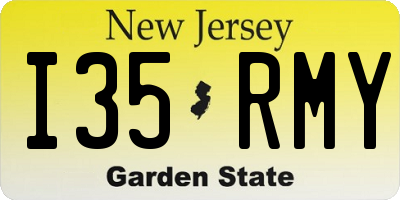 NJ license plate I35RMY
