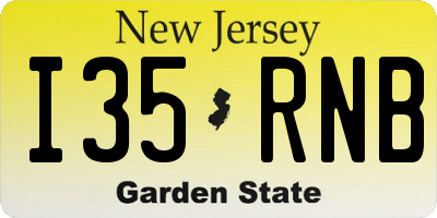 NJ license plate I35RNB