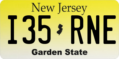 NJ license plate I35RNE