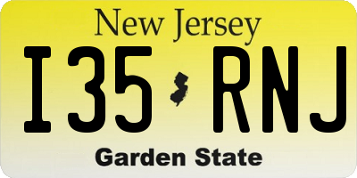 NJ license plate I35RNJ