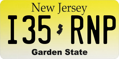 NJ license plate I35RNP