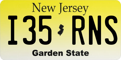 NJ license plate I35RNS