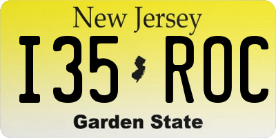 NJ license plate I35ROC