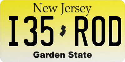 NJ license plate I35ROD