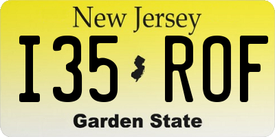 NJ license plate I35ROF