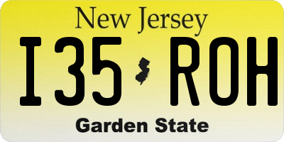 NJ license plate I35ROH