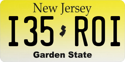 NJ license plate I35ROI