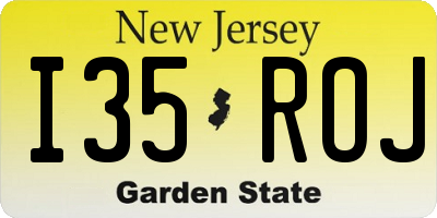 NJ license plate I35ROJ