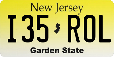 NJ license plate I35ROL