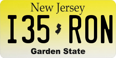 NJ license plate I35RON