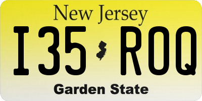 NJ license plate I35ROQ