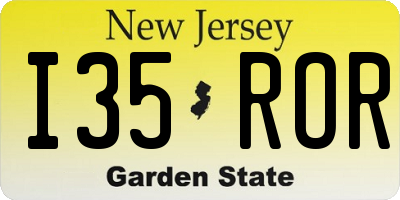 NJ license plate I35ROR