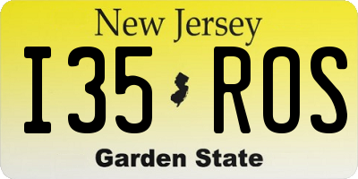 NJ license plate I35ROS