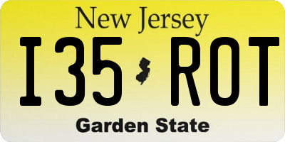 NJ license plate I35ROT