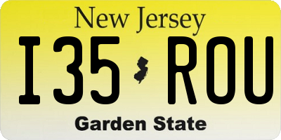 NJ license plate I35ROU