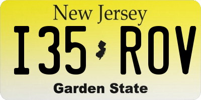 NJ license plate I35ROV