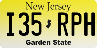 NJ license plate I35RPH
