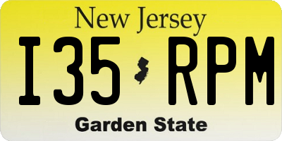 NJ license plate I35RPM