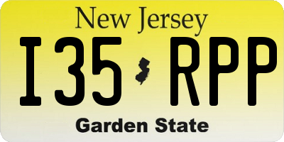 NJ license plate I35RPP